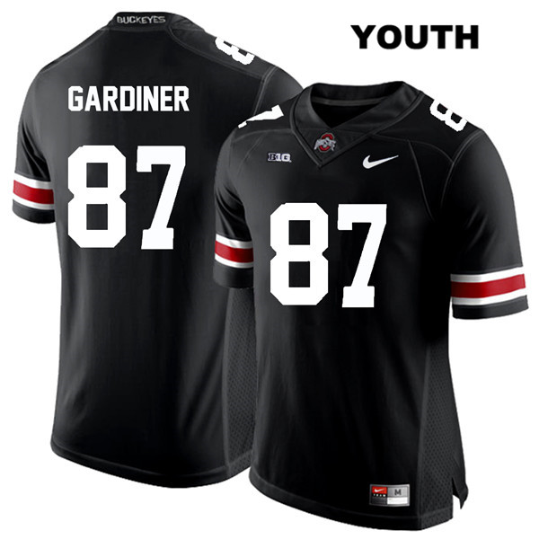 Ohio State Buckeyes Youth Ellijah Gardiner #87 White Number Black Authentic Nike College NCAA Stitched Football Jersey CH19T12BO